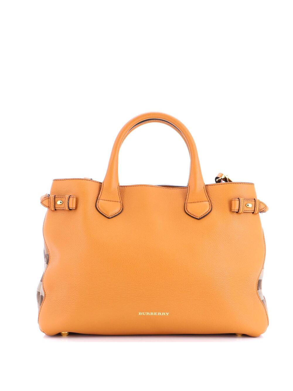 Burberry Banner Tote Leather And House #247709B88B